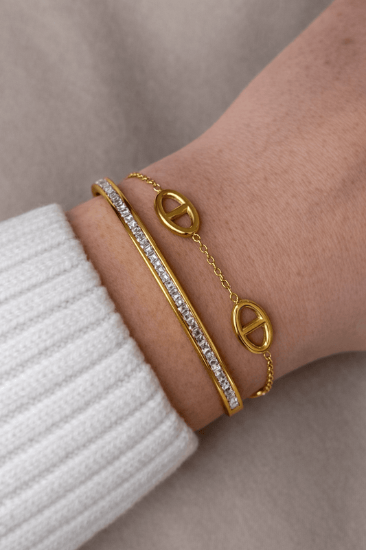 Bracelet jonc strass - Aurorejewels