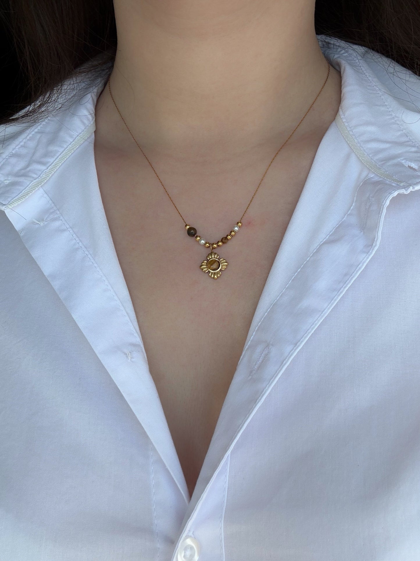 Collier oeil de tigre femme - Aurorejewels