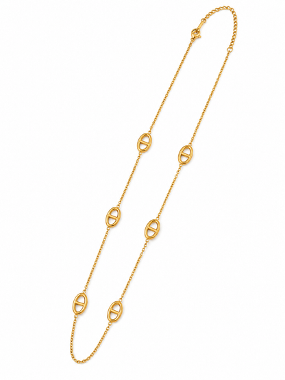 Stainless steel mariner chain necklace