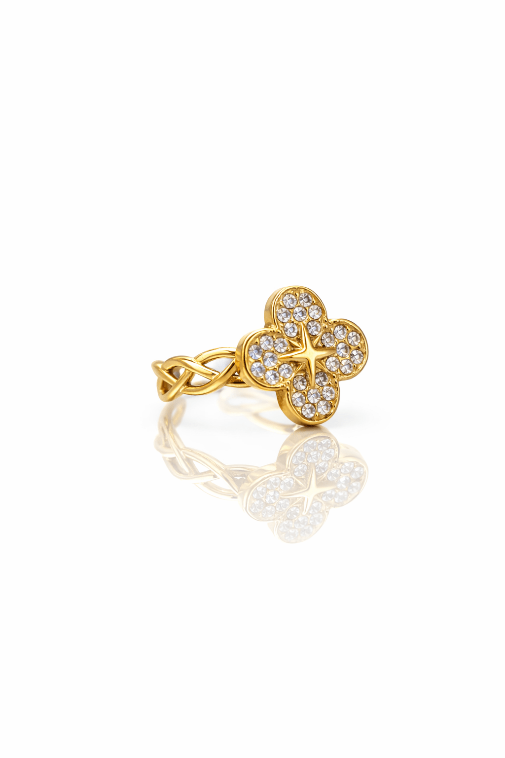 Bague trèfle acier inoxydable - Aurorejewels