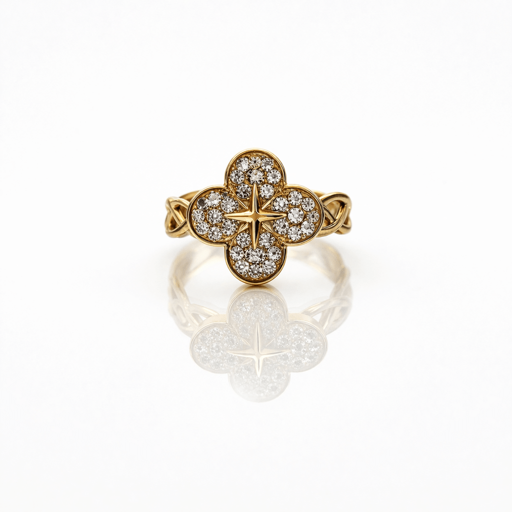 Bague trèfle acier inoxydable - Aurorejewels