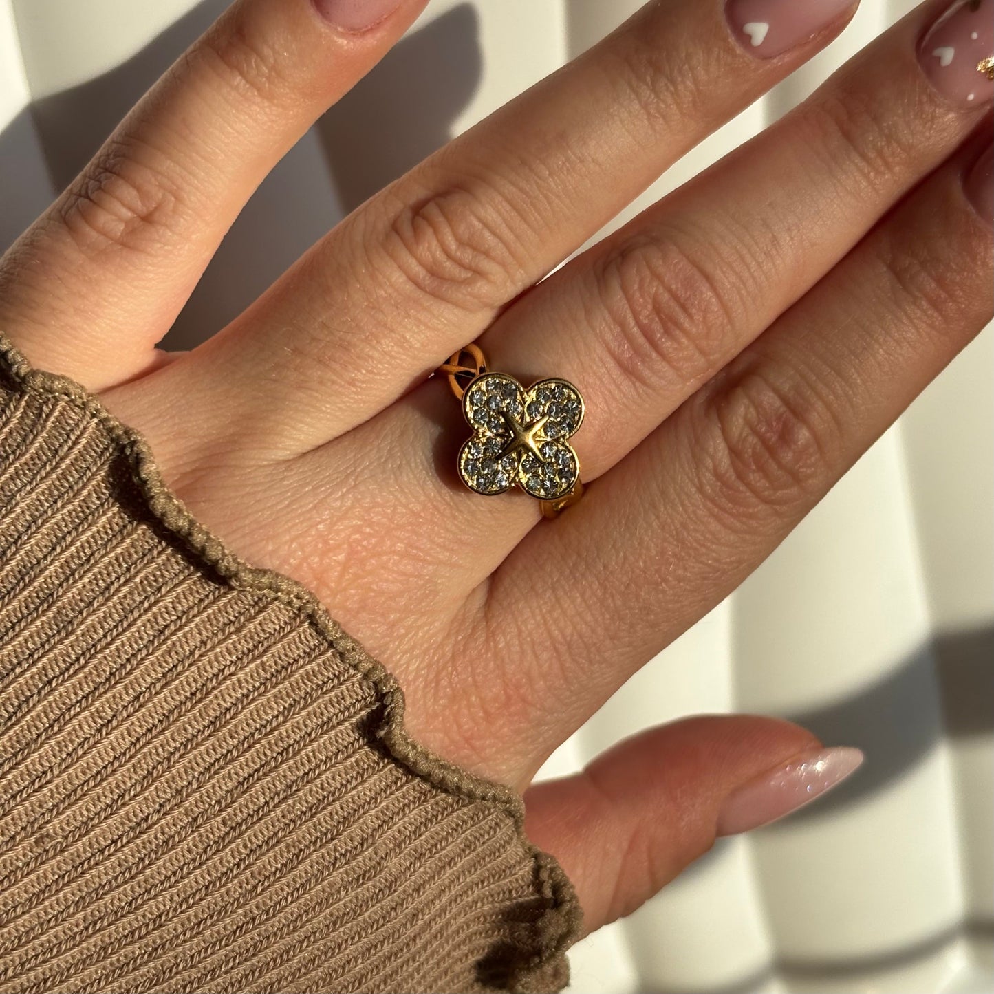 Bague trèfle acier inoxydable - Aurorejewels