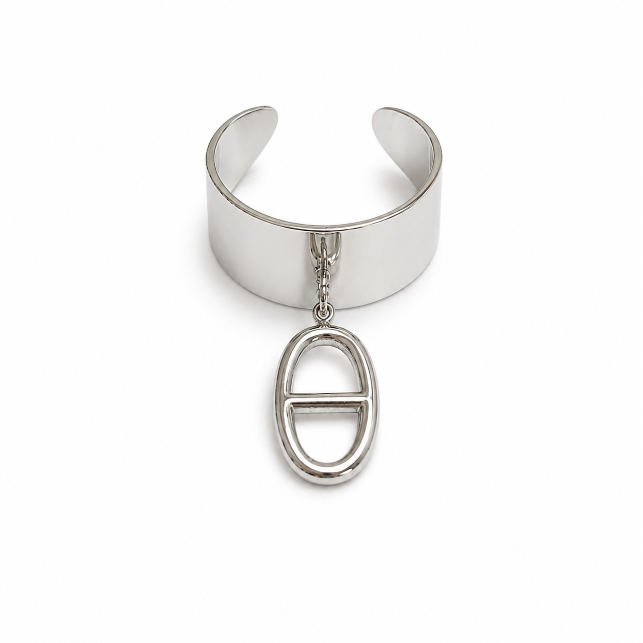 Stainless steel marine chain charm ring