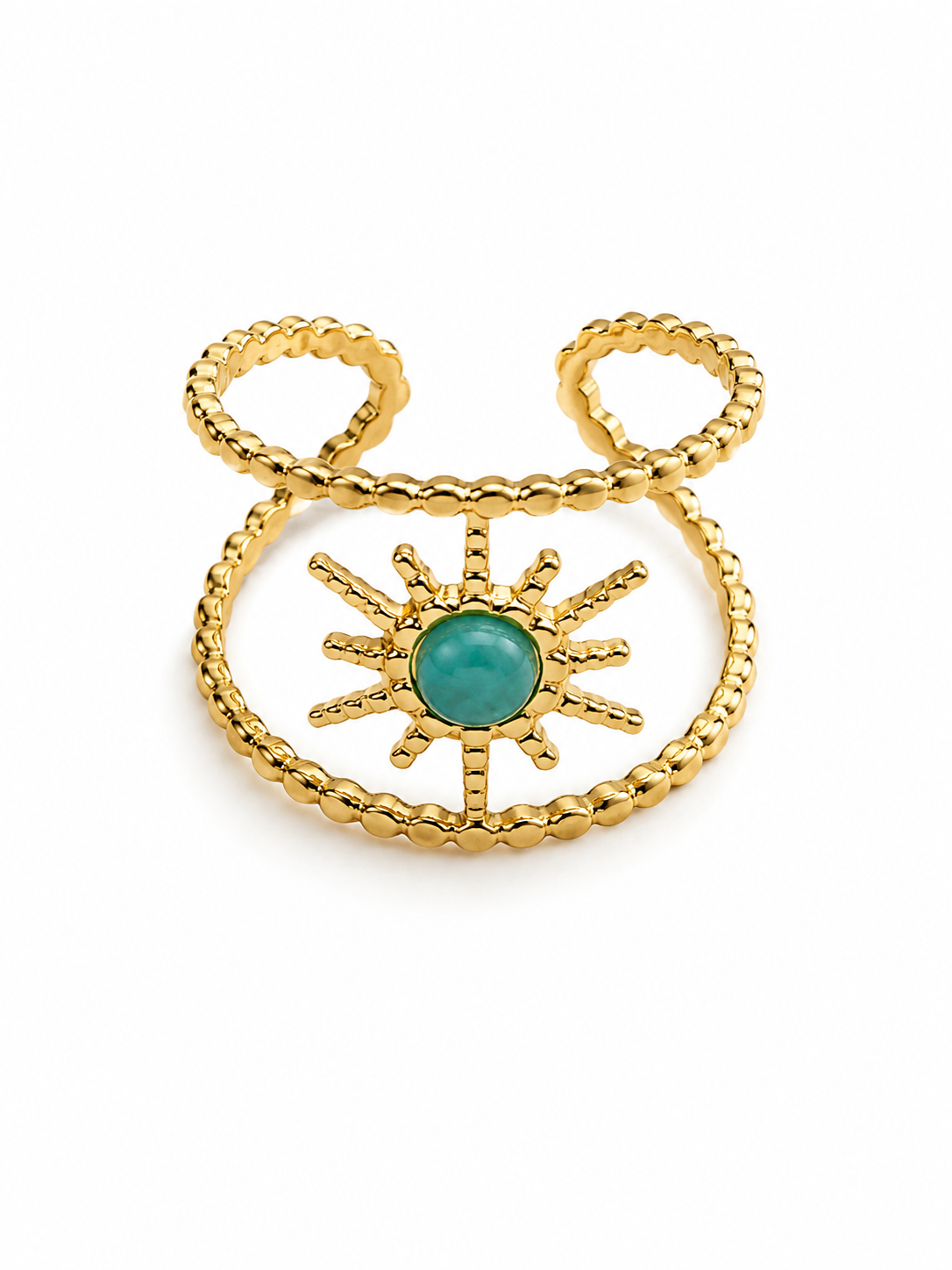 BAGUE PIERRE VERTE FEMME
