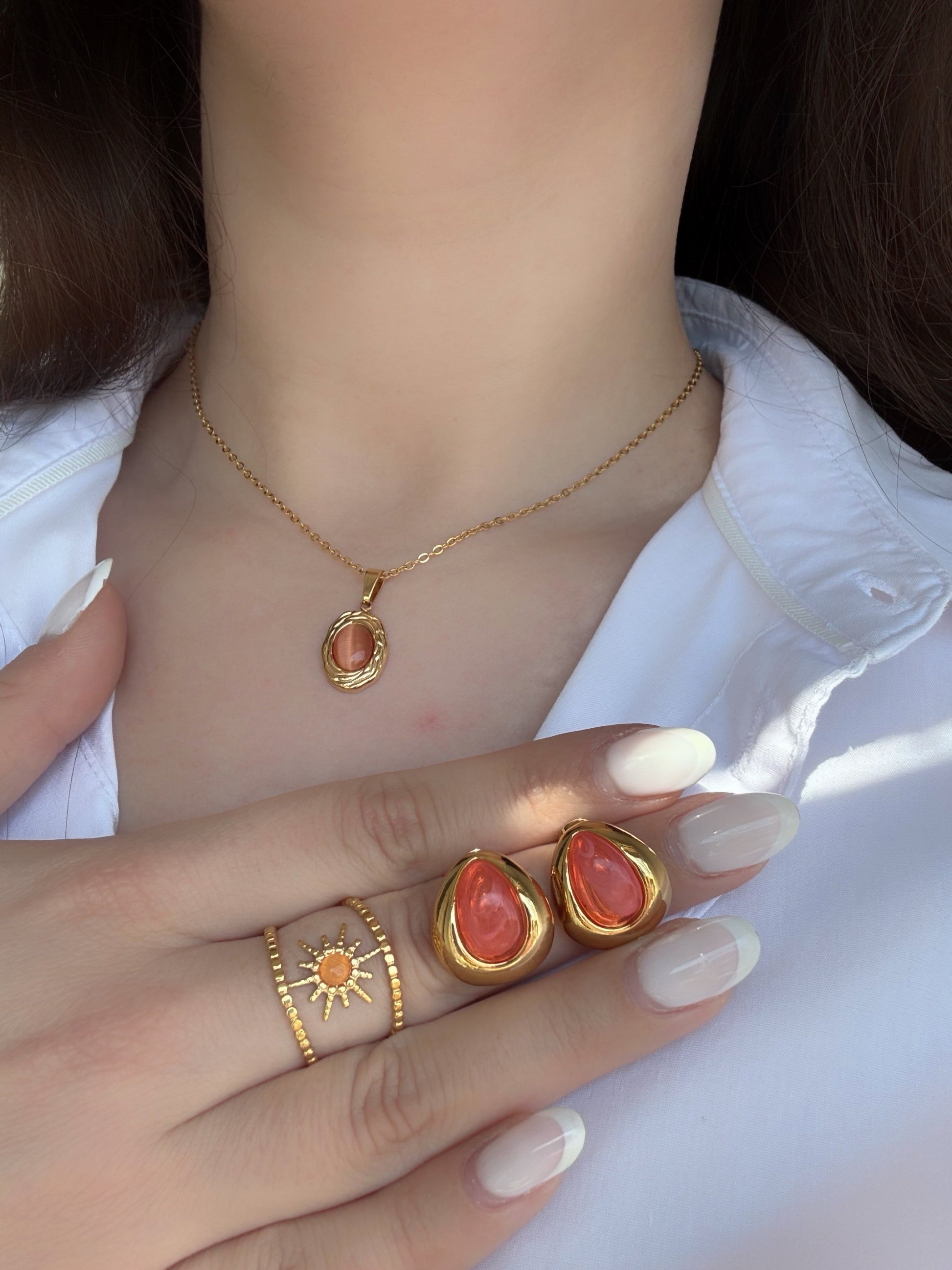 Boucles d’oreilles orange - Aurorejewels