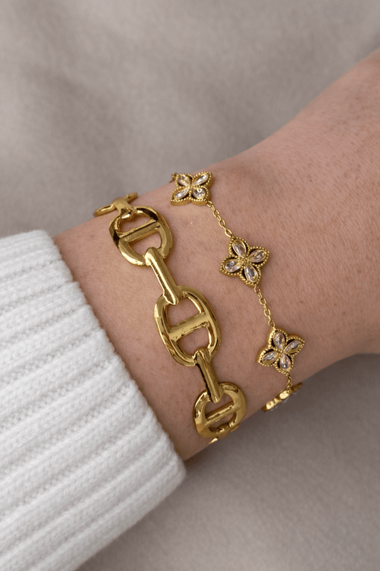 Bracelet jonc maille marine - Aurorejewels