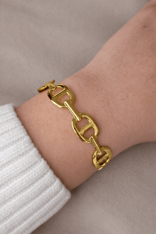 Bracelet jonc maille marine - Aurorejewels
