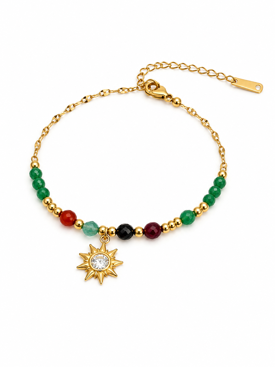 Natural stone sun bracelet
