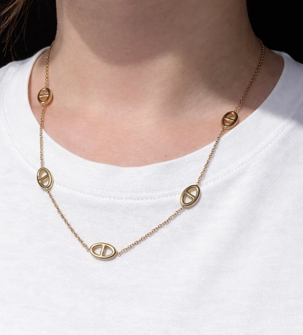 Collier maille marine - Aurorejewels