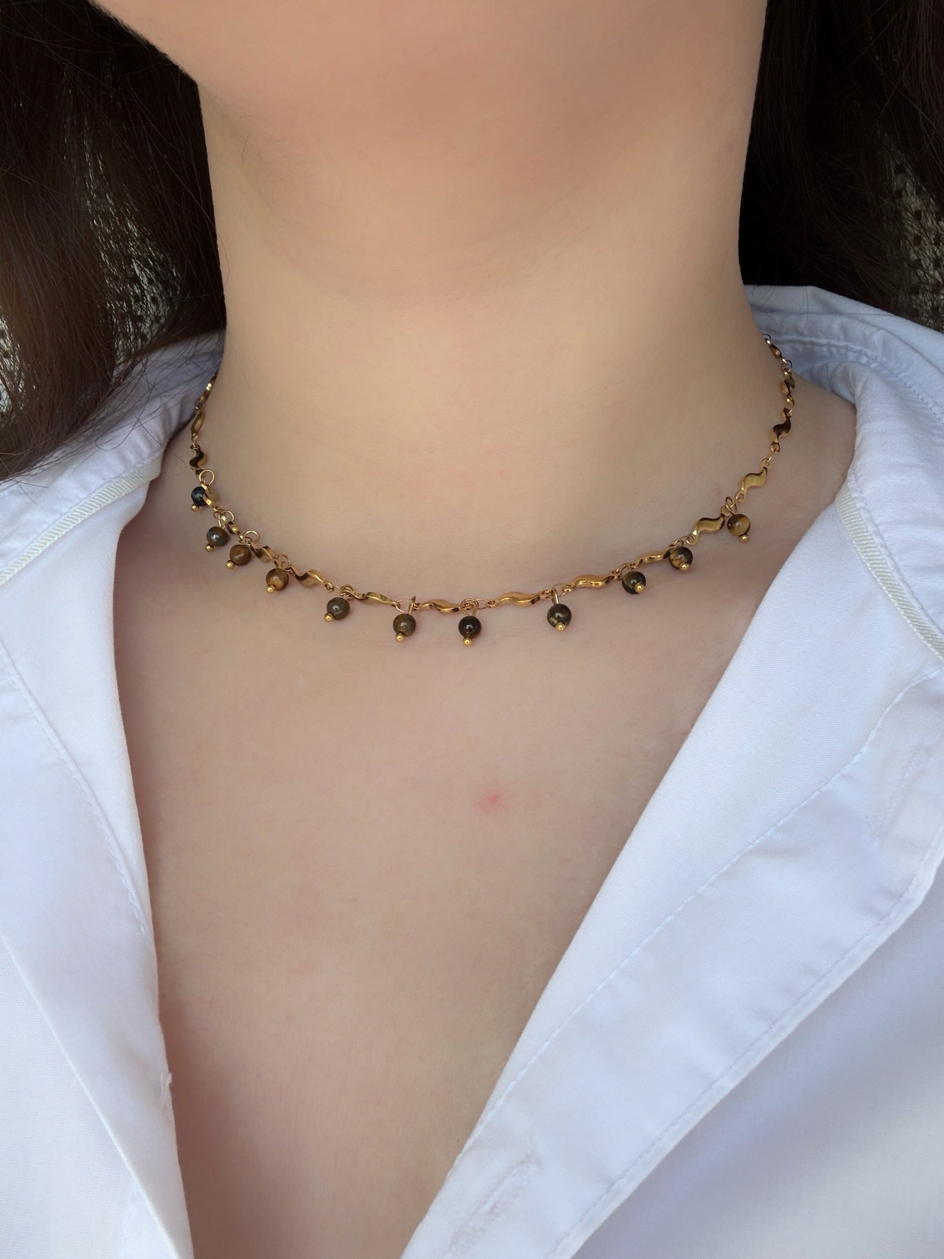 Collier œil de tigre - Aurorejewels