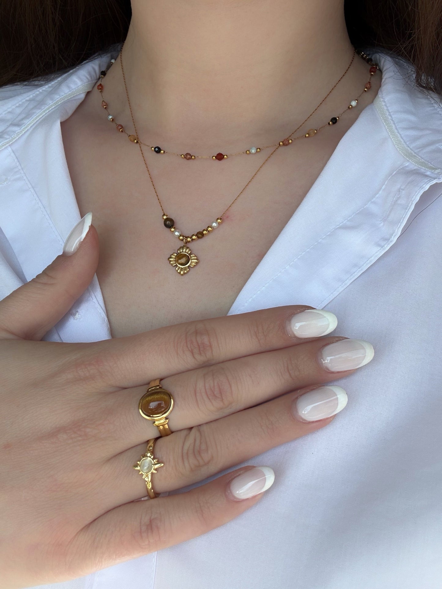 Collier oeil de tigre femme - Aurorejewels