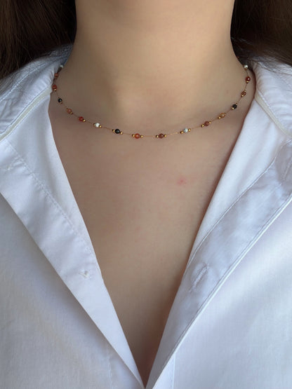 Collier perles colorées - Aurorejewels
