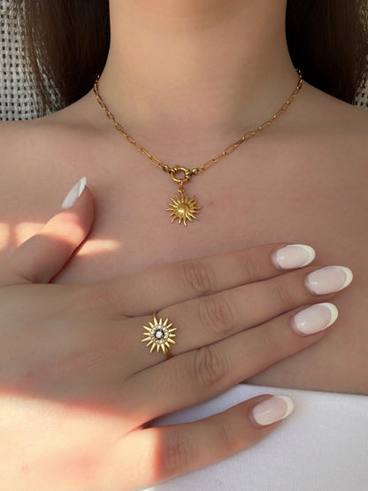 Collier soleil acier inoxydable - Aurorejewels