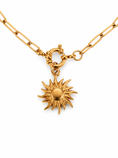 Sun charm necklace