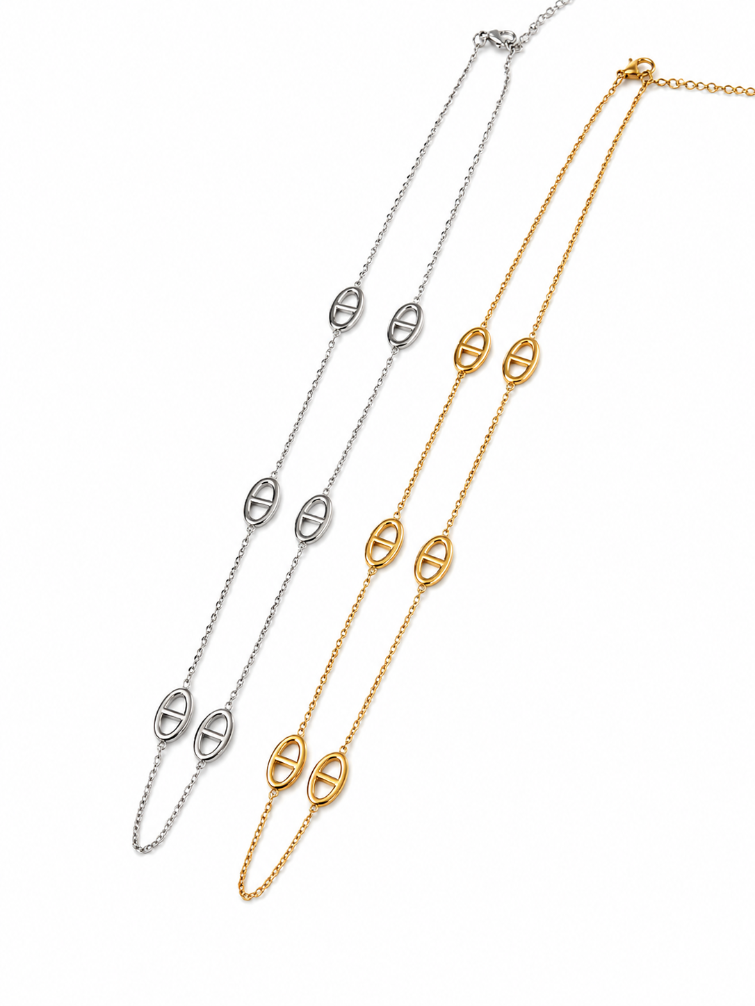 Stainless steel mariner chain necklace