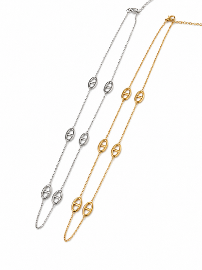 Stainless steel mariner chain necklace
