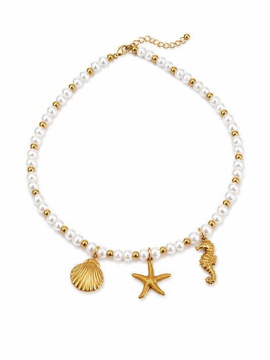 Collar perlas dije