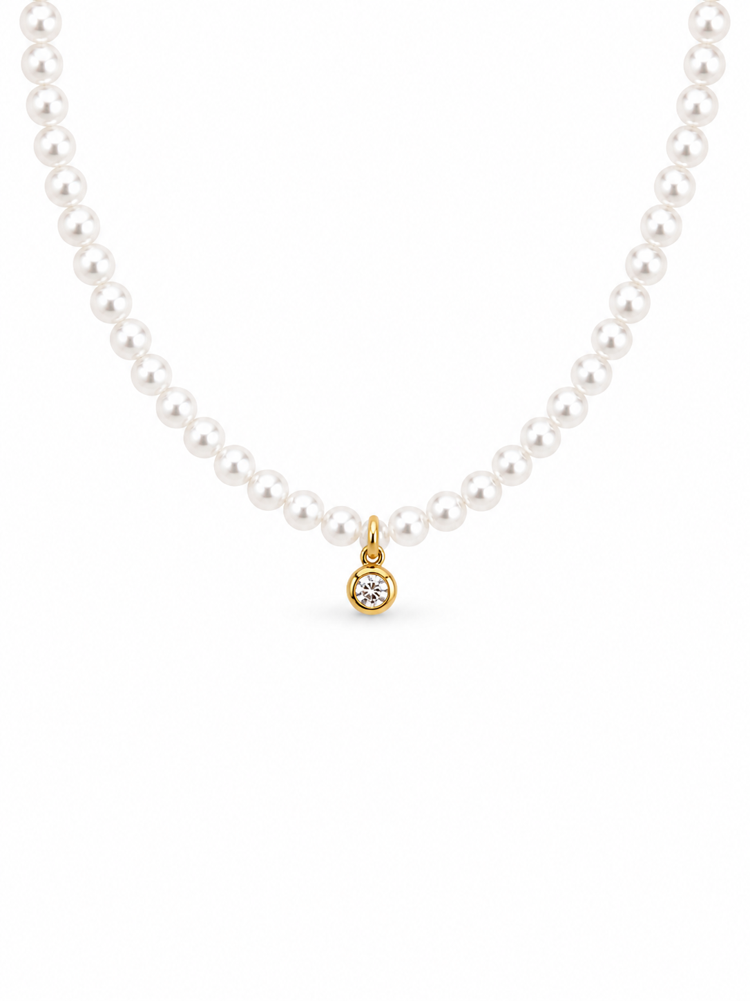 Pearl diamante necklace