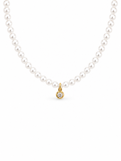 Pearl diamante necklace