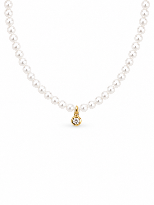 Collar de perlas con estrás